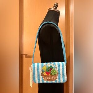 Vegetable Themed Beaded Shoulder Bag
